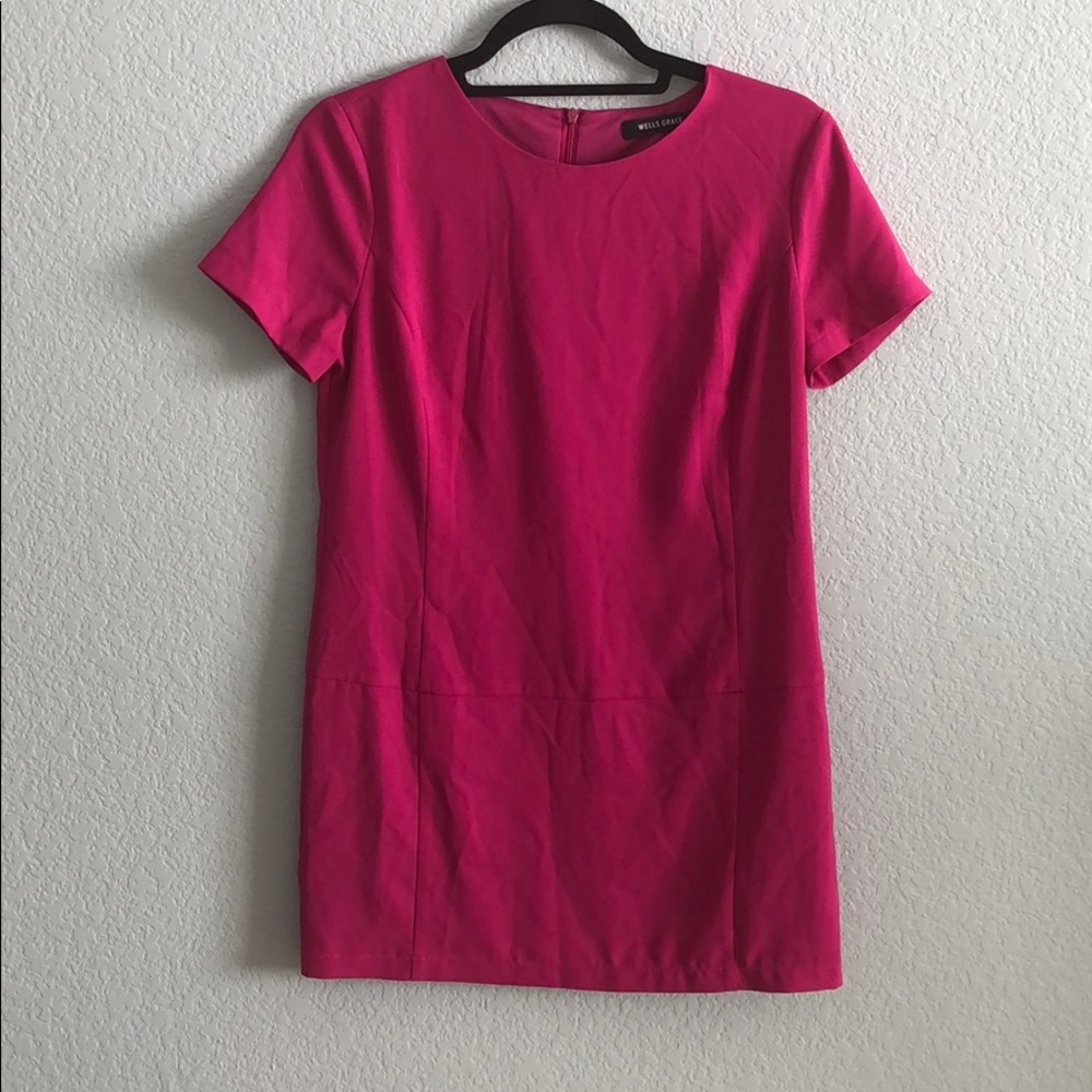 Wells Grace Bright Pink Shift Dress XS